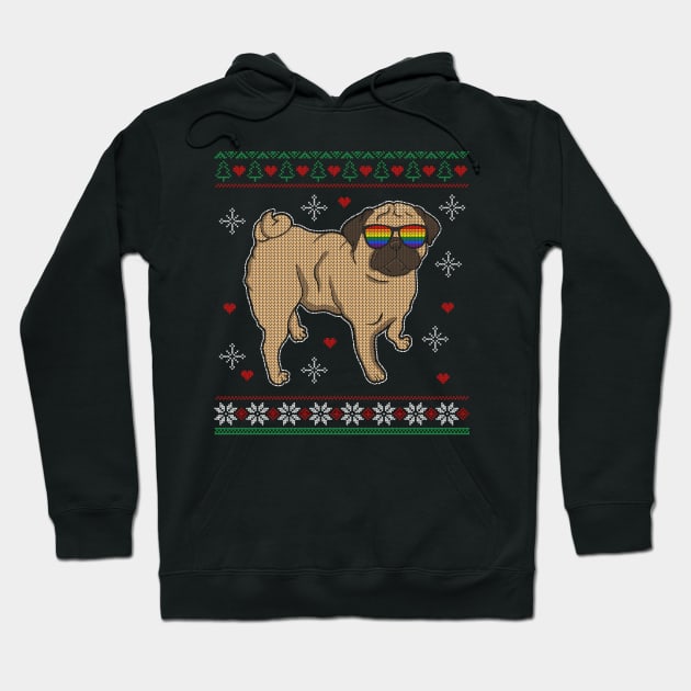 LGBT Pug Ugly Christmas Funny Gift Hoodie by Dr_Squirrel